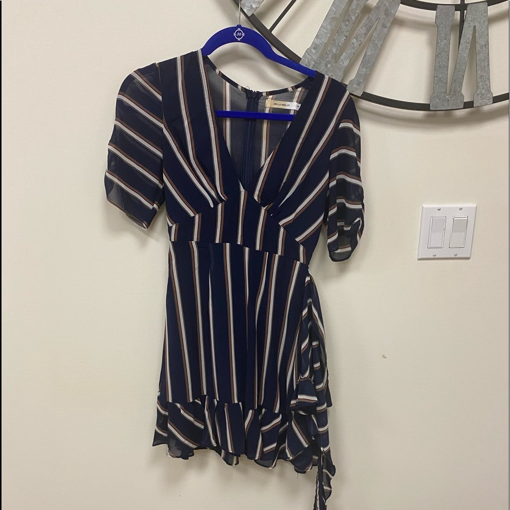 Hello Molly Navy Striped Dress